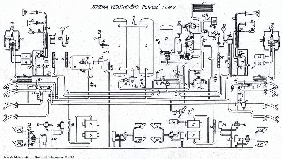 Schéma vzduchového potrubí T478.3
